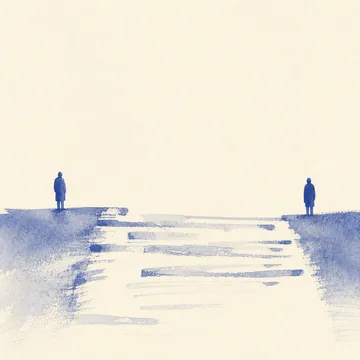 Ilustrație Atlas cu două figuri și o trecere ambiguă între ele.